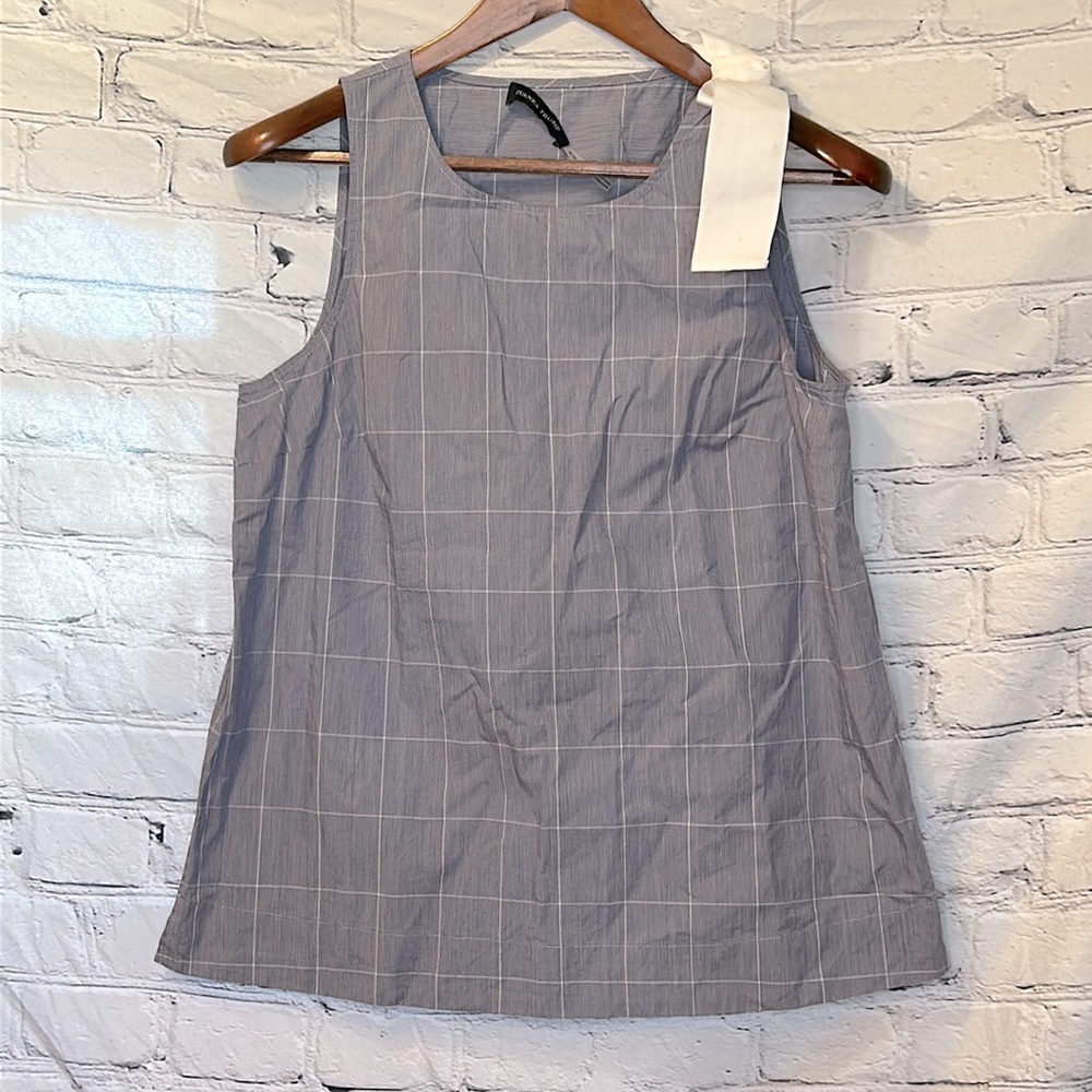 Ivanka Trump Blue White Bow Sleeveless Top Size Medium Excellent Condition